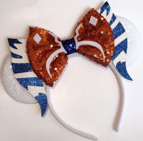 Ahsoka Tano Star Wars Mickey Ears / Ahsoka Jedi Ears / Mickey Mouse Ears / Minnie Ears / Star Wars Headband / Ahsoka Tano / Headband