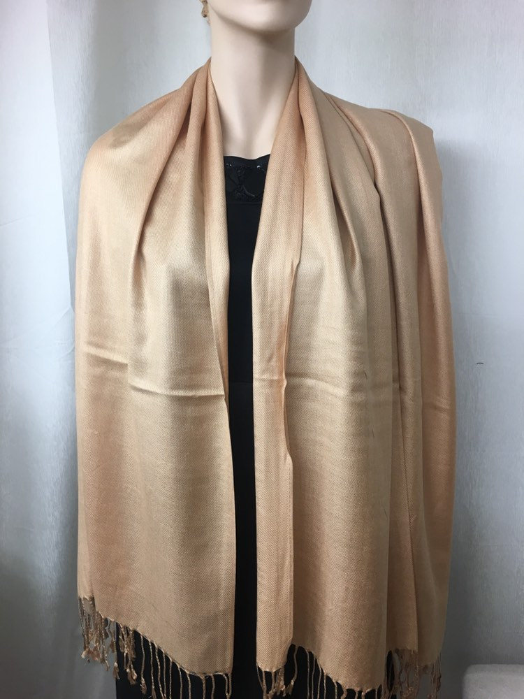 Gold Pashmina Scarf Shawl ...