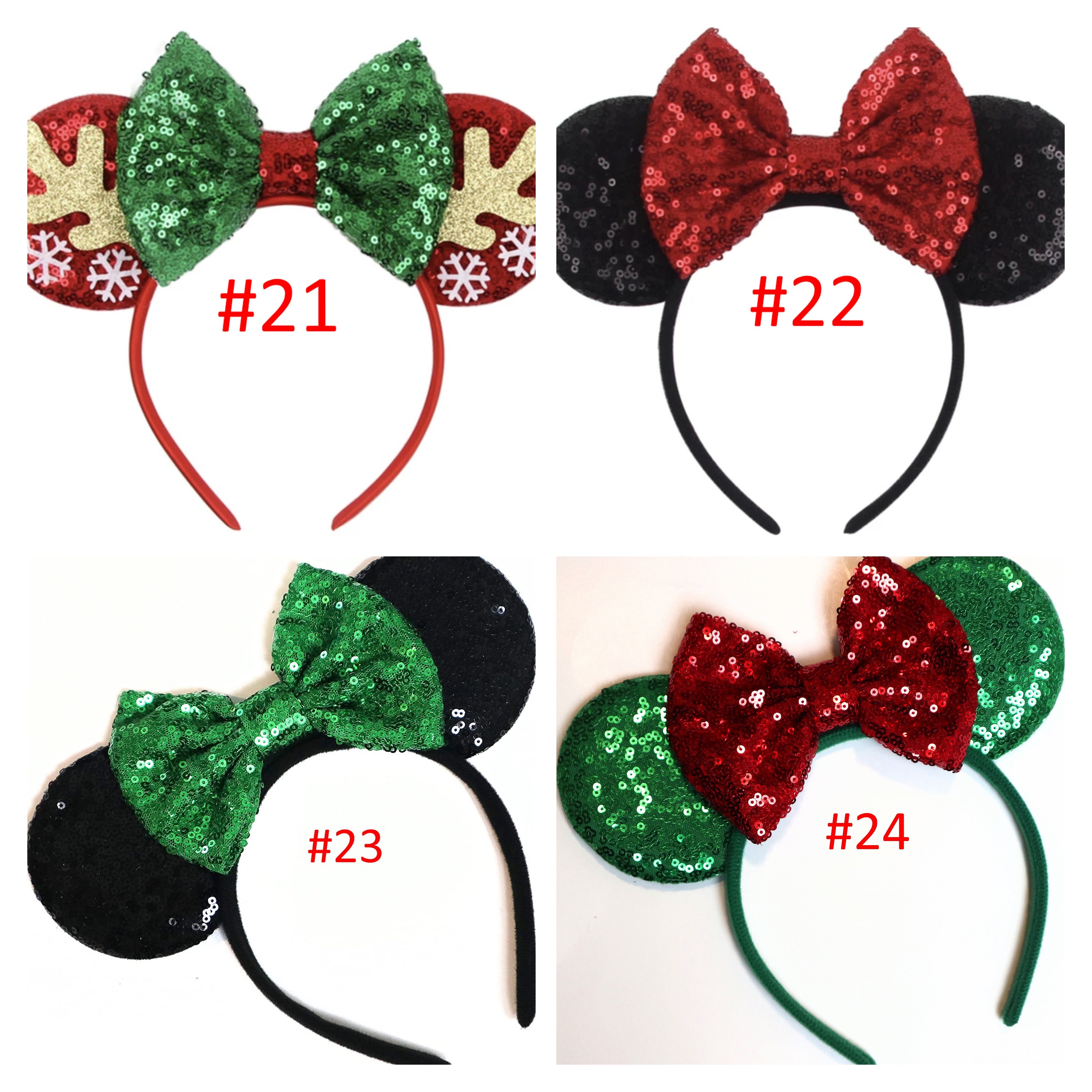 Christmas Mickey Ears Peppermint Candy Ear Headband Mickey Etsy UK