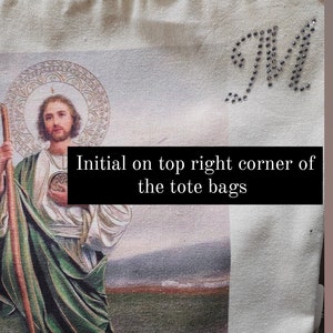 Immaculate Heart of Mary Tote Bag, Reusable Shopping Bag, lady of Guadalupe, St Jude, Sacred Heart & Our Father, holy family, church gifts, image 8