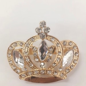 Set of 6/12/50/100 Vintage inspired Crown Pin 37mm x 43mm  / Brooch  Use for Wedding Bouquet /sweet 16/birthday favor/ Embellishment /