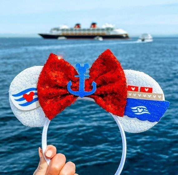 Cruise Minnie Ears, Boat Mickey Ears, Line Mouse Ears Headband, Magical Kingdom Ears, Nautical Mouse Ears, Cruise Mouse Ears
