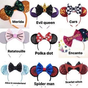 Oreilles de princesse, oreilles de Minnie, bandeau de princesse, oreilles de Mickey pour garçon, oreilles de Mickey cosplay, oreilles de souris pour Halloween, fête d'anniversaire Mickey Minnie image 5