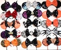 Halloween Jack Minnie Mouse Ears, Cosplay villans evil queen Mickey Minnie ears, nightmare before Christmas ears.  Halloween boy Mickey Ears