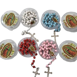 Set of 6-30-50-100 PCS Our Lady of Guadalupe Rosaries Celebration of Life/ Recuerdos para Funeral/ sympathy gift/ memorial condolence