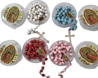 Set of 1-6-30-50-100 PCS Our Lady of Guadalupe Rosaries Celebration of Life/ Recuerdos para Funeral/ sympathy gift/ memorial condolence