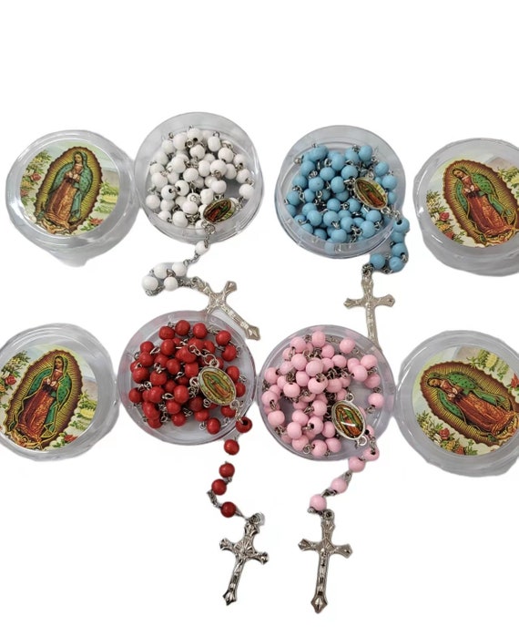 Set of 6-30-50-100 PCS Our Lady of Guadalupe Rosaries Celebration of Life/ Recuerdos para Funeral/ sympathy gift/ memorial condolence