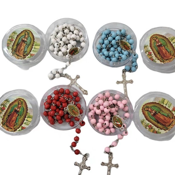 Set of 1-6-30-50-100 PCS Our Lady of Guadalupe Rosaries Celebration of Life/ Recuerdos para Funeral/ sympathy gift/ memorial condolence