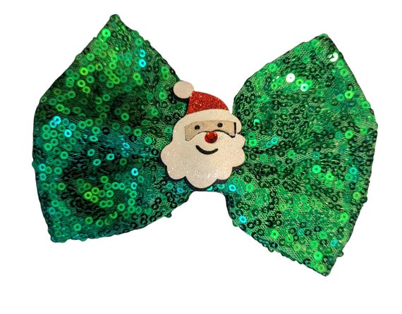 Christmas 5 Inch Sequin Bows, Red Sequin Bow Large Green Bows, White bow,  Christmas Bows, Shiny Bows, Fabric Bows, DIY Bows, Holiday Bows