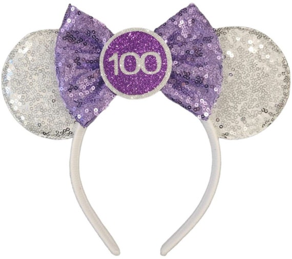 100 Years of Wonder Inspired Minnie Ears, 100 Years of Wonder Disney Mickey Ears, Purple Minnie Ears, Disney 100 Years Ears, 100th Ears