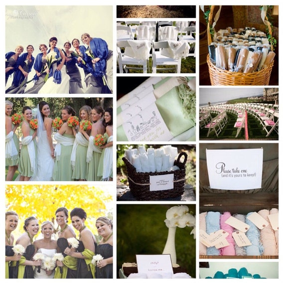 Set of 6 Pashmina Scarf Shawl / Pick Your Color / Bridesmaid Shawl / Wedding Accessories / Bridesmaid Gift / Bridal Wrap / Wedding Shawl