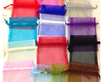 12 x Organza Jewelry Gift Bag 4x5 for Wedding Party Favor / Candy Bag / Gift Bag Your Choice of Colors