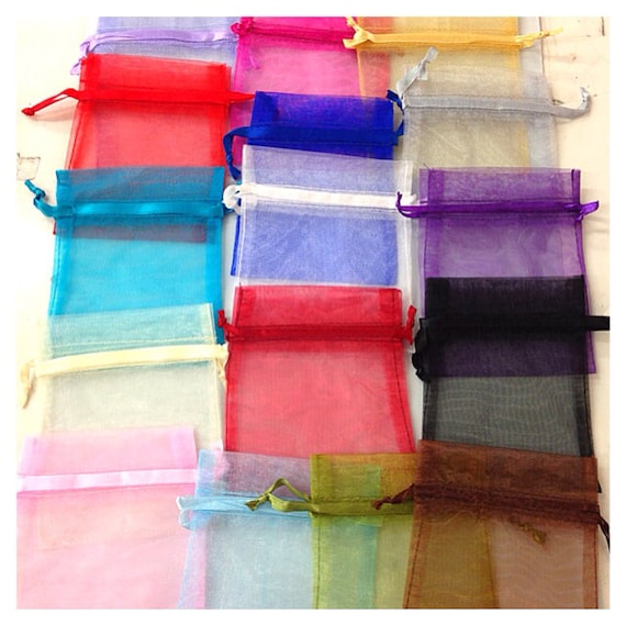 12 x Organza Jewelry Gift Bag 4x5 for Wedding Party Favor / Candy Bag / Gift Bag Your Choice of Colors