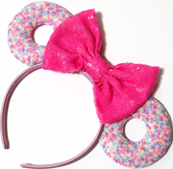Donut Minnie Mouse Ears, Donut Mickey Ears, Food Disney Ears, Donut Disneyland Ears, Disney Mickey Ears, Epcot minnie ears
