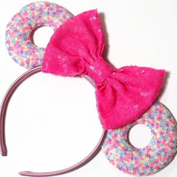 Donut Minnie Mouse Ears, Donut Mickey Ears, Food Disney Ears, Donut Disneyland Ears, Disney Mickey Ears, Epcot minnie ears