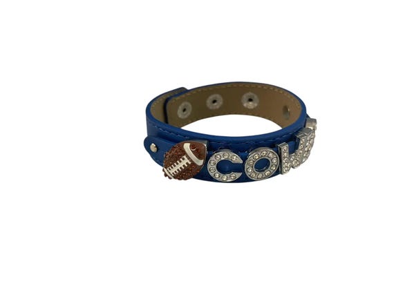 football mom fav  team  bracelet / make your own name  bracelet / gift for her/ football mom /