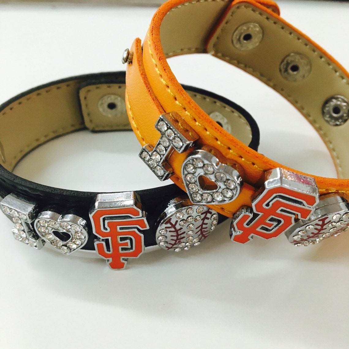 I Love SF Giants Rhinestone Baseball Bracelet or Keychain / Etsy
