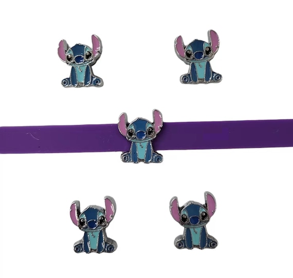Set of 10pc cartoon hawaii Slide Charm Fits 8mm Wristband for Jewelry / Craftingf