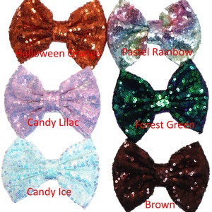 Red Mickey Minnie Mouse Ears, Rose Gold Ears, Halloween Mouse Ears, Blue Purple Silver Gold Rainbow Sequin Bow, Bachelorette Party Headband image 4