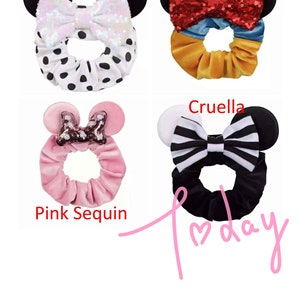 CLEARANCE Mickey Mouse Scrunchie, Minnie Mouse Ears, Black Scrunchies, Disney Scrunchies, Hair Tie, Cute Hair Accessories, Messy Bun image 7