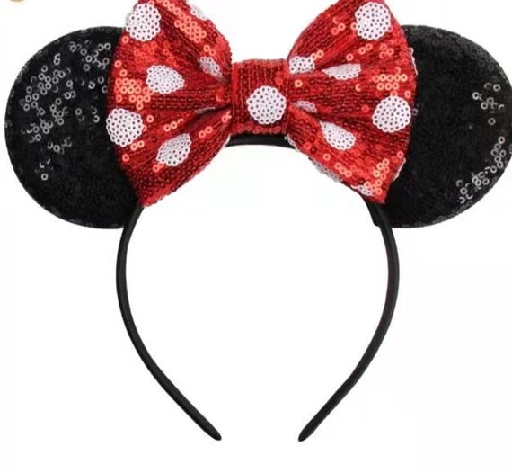 Polka Dot Mickey minnie mouse ears headband / minnie inpried princess ears / disney ears headband /Minnie headband/ Disney party/