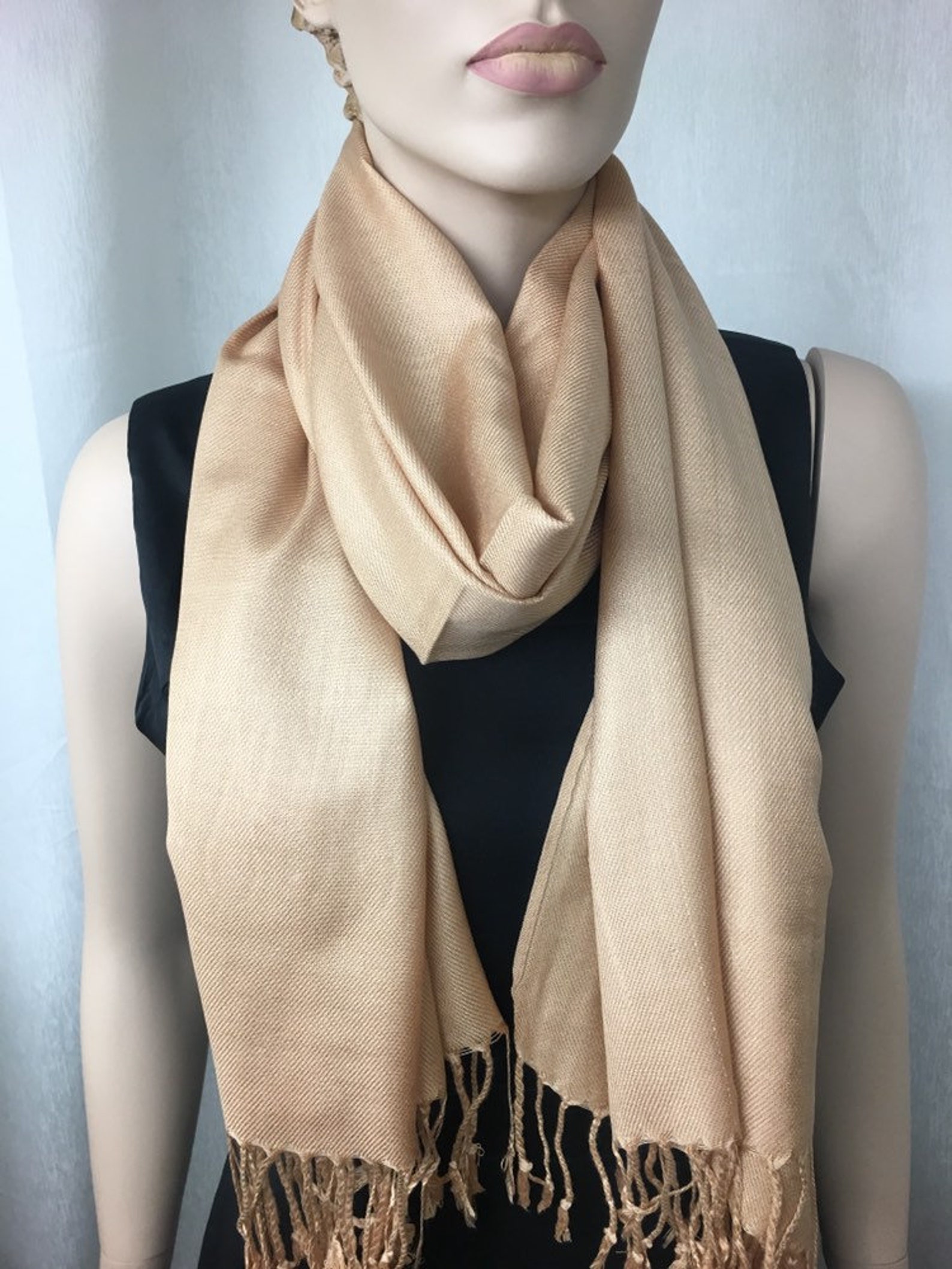 Gold Pashmina Scarf Shawl / Personalized Initial Shawl / Etsy Ireland