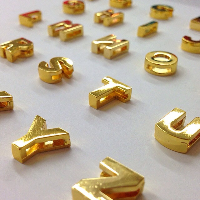 Wholesale Charms - A-Z Letter Charms - 16k Gold Plated over Brass Gold  Upper Case Letters Alphabet Bulk for Bracelet Necklaces HarperCrown  Wholesale B162