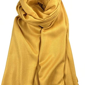 Bright gold /yellow pashmina Scarf Shawl / personalized Scarf/ Bachelorette Party Giftl / Bridesmaid Shawl / Wedding Favor / Christmas Gift