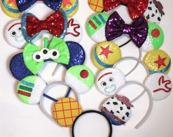 Toy Story Inspired Minnie Mouse Ears Headband / Toy Story Ears / Toy Story Minnie Ears / Boy Mickey Ears / Disney Minnie Mouse Ears