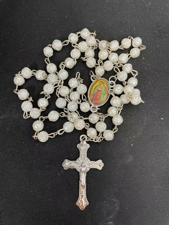 30 X Wholesale Bulk Rosary Long Faux Pearl Rosary Chain for