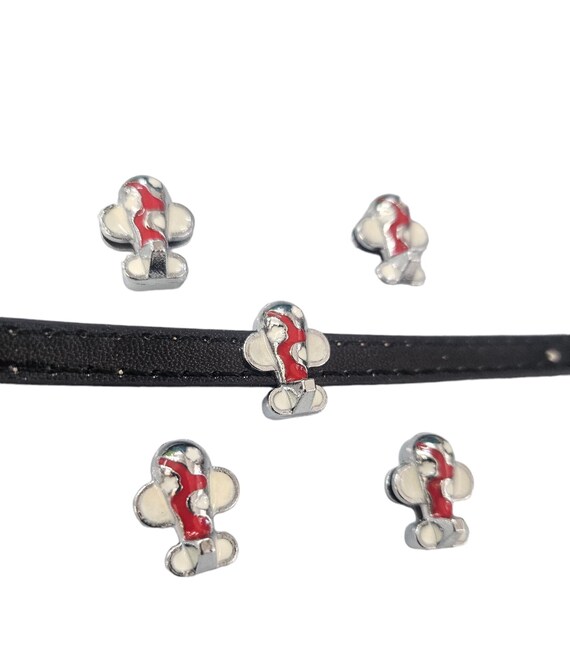 Set of 10pc airplane travel pilot Flight Attendant Slide Charm Fits 8mm Wristband for Jewelry / Crafting