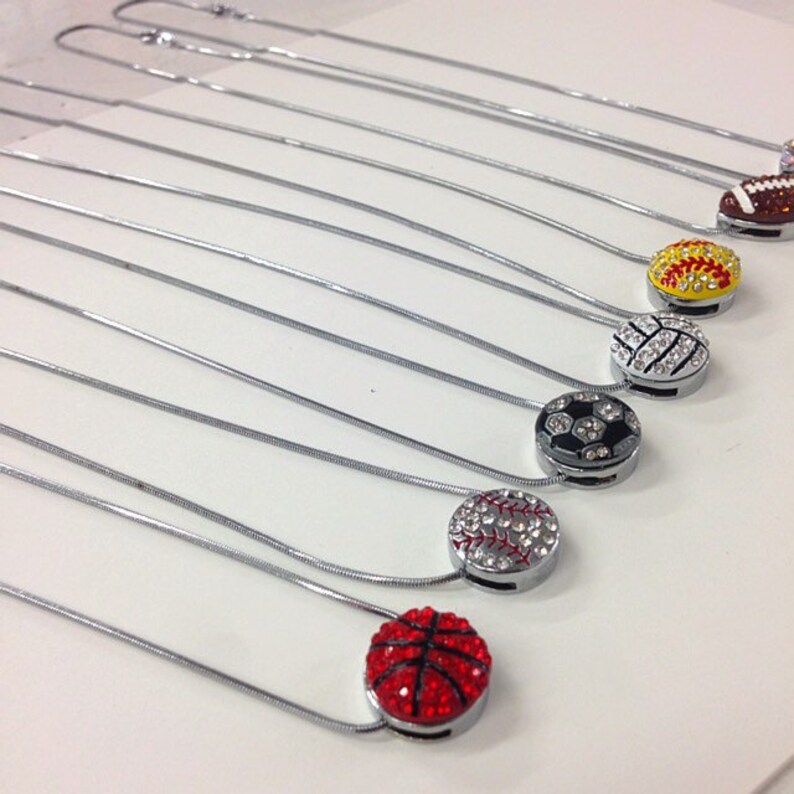 Rhinestone Sports Necklace Etsy