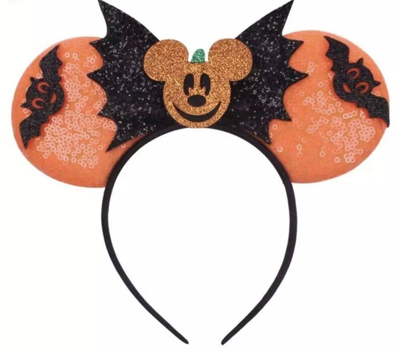 Halloween Mickey Minnie Mouse Ears Halloween Mickey Orange Etsy