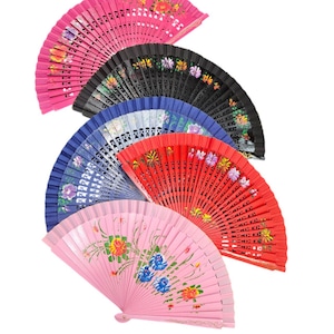 Spanish wood fan/ Vintage wood bling out  fan for vintage wedding party decor /Spanish wood fan/dancing fan/table setting /wall decoration/