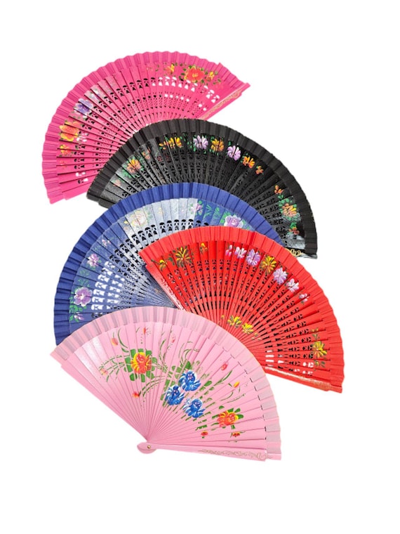 Spanish wood fan/ Vintage wood bling out  fan for vintage wedding party decor /Spanish wood fan/dancing fan/table setting /wall decoration/