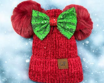 Orejas De Navidad Iluminadas, 2 Orejas De Ratón Para Mujer