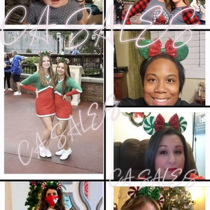 Christmas Mickey Ears, Peppermint candy ear headband, Mickey Ears, Christmas Minnie Ears, santa MickeyEars, Disney Ears, Red Sequin Ears, image 8