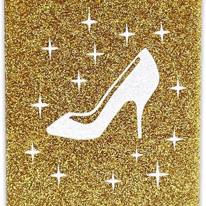 Set of 12 x bling silver gold Cinderella theme high heels princess bling Compact Mirror / Party Favors / sweet 15 16/ baby shower/bridal Gold high heels