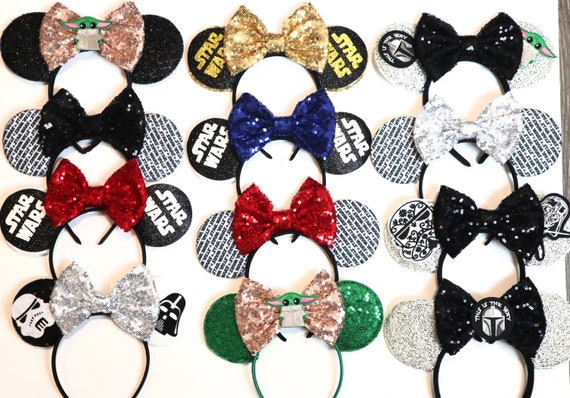 galaxy alien Mickey Ears / baby alien green Ears / Mickey Mouse Ears /  Lightsabers Ears / Characters Ears for Kids and Adults,