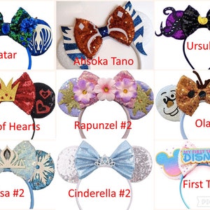 Princess Ears, Minnie Ears, Princess headband, Boy Mickey Ears, Cosplay Mickey Ears, Halloween Mouse Ears, Mickey Minnie Birthday Party image 4