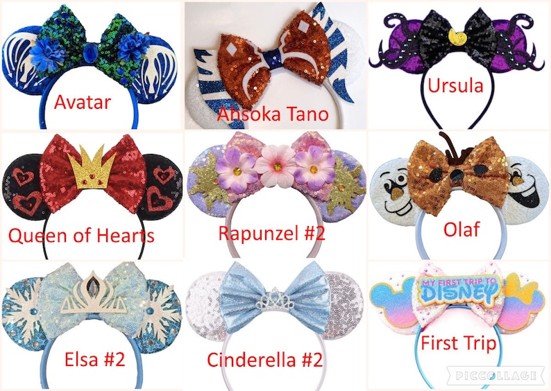 Princess Ears, Minnie Ears, Princess headband, Boy Mickey Ears, Cosplay Mickey Ears, Halloween Mouse Ears, Mickey Minnie Birthday Party image 4