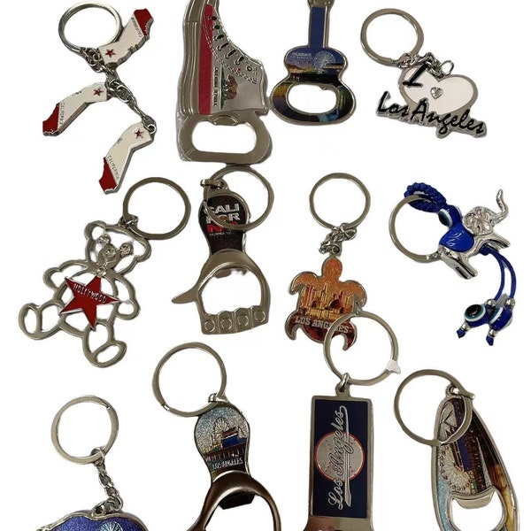 Set of 12  California Souvenir Keychain / magnet California bear Keychain / I Heart Los Angeles magnet / I Love LA