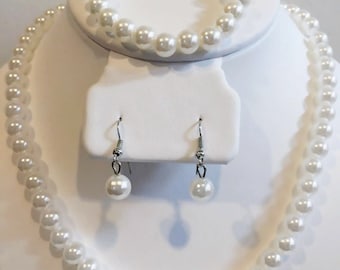 Faux Pearl Set - Etsy