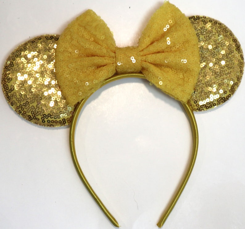Belle Minnie Mouse Ears Yellow Minnie Mouse Ears Winnie the - Etsy
