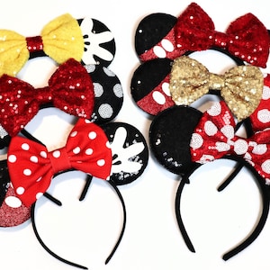 Mickey minnie mouse ears headband / minnie inpried princess ears / disney ears headband /Minnie headband/ Disney party/ cosplay headband