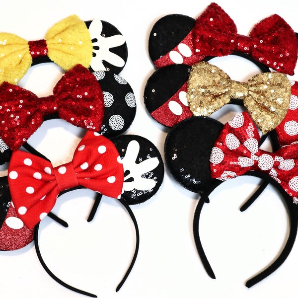 Bandeau oreilles de Mickey minnie / oreilles de princesse minnie inpried / bandeau oreilles disney / bandeau Minnie / fête Disney / bandeau cosplay