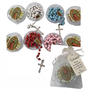Set of 6-30-50-100 PCS Our Lady of Guadalupe Rosaries Celebration of Life/ Recuerdos para Funeral/ sympathy gift/ memorial condolence