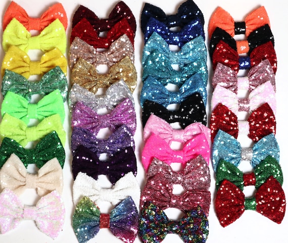 Large 5 Inches Burgundy Wine Sequin Bows, Maroon sequin bow large Glitter Bow, Shiny Bows, Fabric Bows, DIY Bows, Wholesale Bows / NO CLIPS