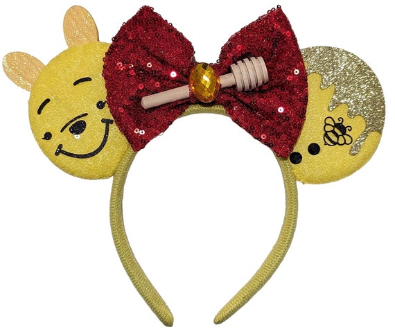 Belle Minnie Mouse Ears, Yellow Minnie Mouse Ears, Winnie The Pooh Minnie Mouse Ears, Belle Mickey Ears, Winnie The Pooh Mickey Mouse Ears