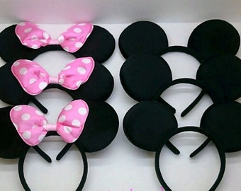 Set of 50 Mickey Minnie Ears Headband / Mickey Minnie Headband / Disney Party / Disney Theme Party / Disney Ears Headband / Disneyland Trip